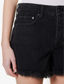 Paige Noella High-rise Denim Shorts -Ress Clothing Shop R04123093 BLACKDOVEW ALT04