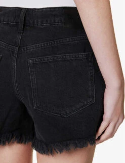 Paige Noella High-rise Denim Shorts -Ress Clothing Shop R04123093 BLACKDOVEW ALT05