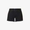 Paige Noella High-rise Denim Shorts 1 Paige Noella High-rise Denim Shorts -Ress Clothing Shop R04123093 BLACKDOVEW M
