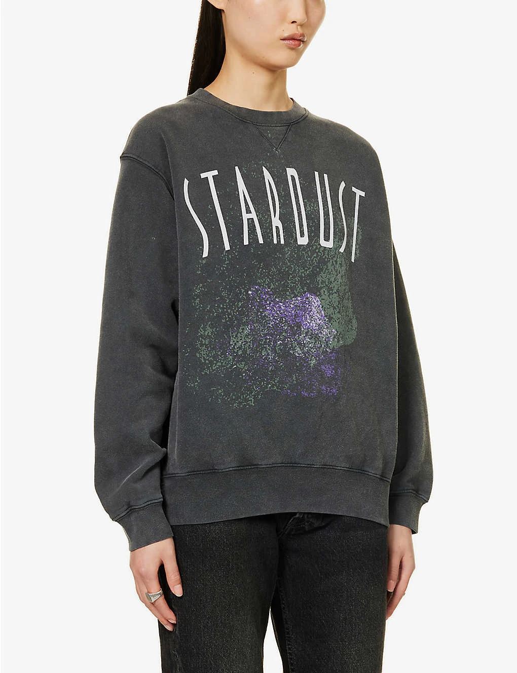ANINE BING Ramona Stardust Graphic-print Organic-cotton Sweatshirt 5 ANINE BING Ramona Stardust Graphic-print Organic-cotton Sweatshirt - Image 3