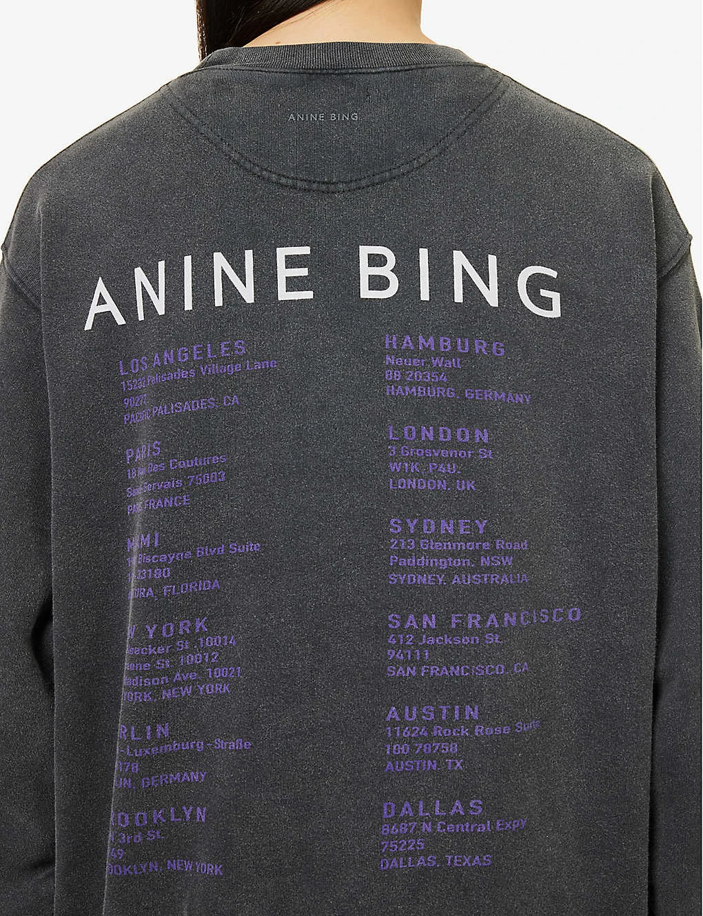 ANINE BING Ramona Stardust Graphic-print Organic-cotton Sweatshirt 7 ANINE BING Ramona Stardust Graphic-print Organic-cotton Sweatshirt - Image 5