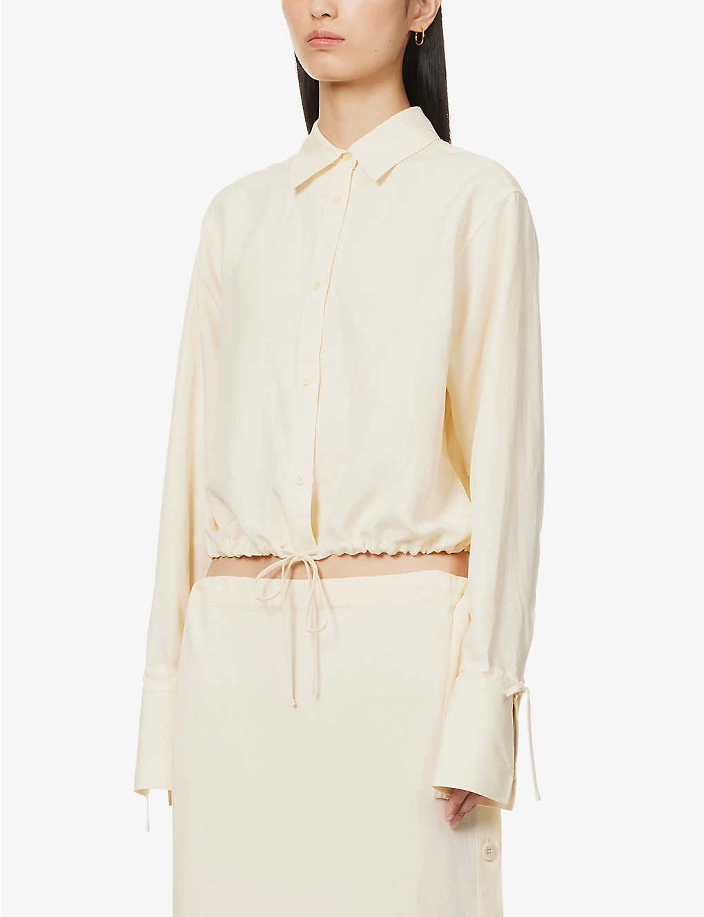 Toteme Boxy-fit Drawstring Hem Woven Shirt 5 Toteme Boxy-fit Drawstring Hem Woven Shirt - Image 3