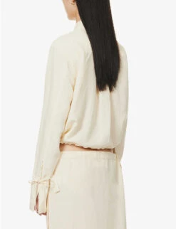 Toteme Boxy-fit Drawstring Hem Woven Shirt 11 Toteme Boxy-fit Drawstring Hem Woven Shirt -Ress Clothing Shop R04124843 VANILLA ALT03