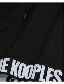 THE KOOPLES Logo-hem Stretch-woven Hoody -Ress Clothing Shop R04125315 BLA01 ALT04