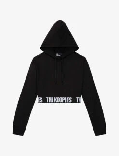 THE KOOPLES Logo-hem Stretch-woven Hoody