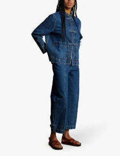 Soeur Utrecht High-neck Denim Jacket -Ress Clothing Shop R04125787 BLUE ALT01