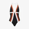 Max Mara Cristel Halterneck Logo-plaque Swimsuit