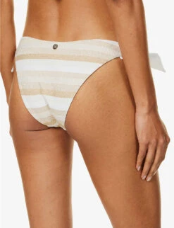 Max Mara Serena Striped Bikini Bottoms -Ress Clothing Shop R04127775 WHITE ALT03