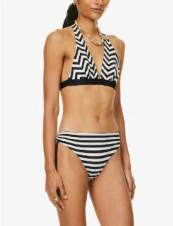Max Mara Alma Striped Bikini Top -Ress Clothing Shop R04127777 WHITE ALT02