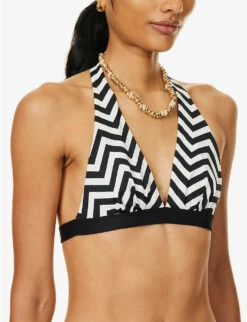 Max Mara Alma Striped Bikini Top -Ress Clothing Shop R04127777 WHITE ALT04