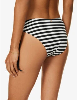 Max Mara Sibilla Striped Bikini Bottoms -Ress Clothing Shop R04127778 WHITE ALT03