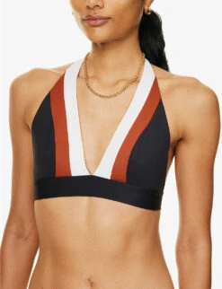 Max Mara Albina Triangle-cup Bikini Top -Ress Clothing Shop R04127779 BLACK ALT04