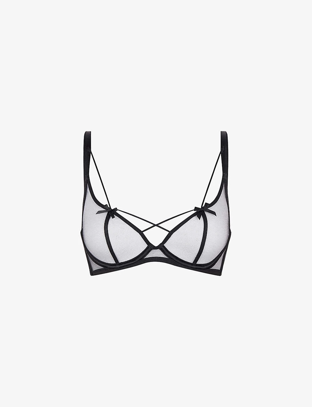 AGENT PROVOCATEUR Zella Plunge Sheer-tulle Underwired Bra 3 AGENT PROVOCATEUR Zella Plunge Sheer-tulle Underwired Bra