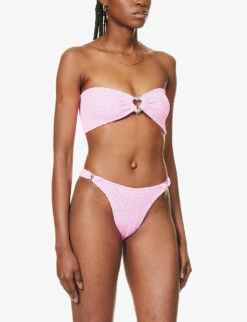 Nicole Seersucker Bikini -Ress Clothing Shop R04130307 BUBBLEGUMSILVER ALT02