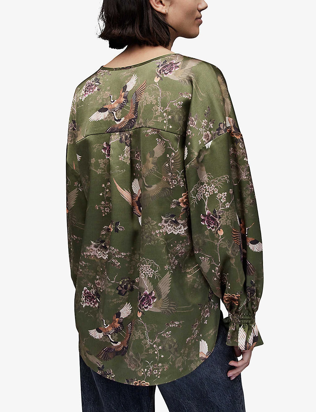 AllSaints Penny Peggy V-neck Regular-fit Recycled-polyester Top 6 AllSaints Penny Peggy V-neck Regular-fit Recycled-polyester Top - Image 4