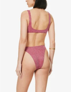 OSEREE Lumière Metallic-woven Bikini Set -Ress Clothing Shop R04132771 RASPBERRY ALT02