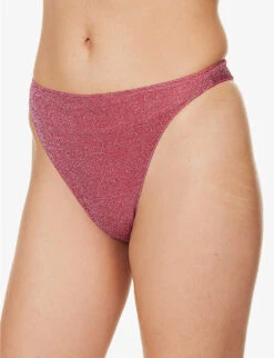 OSEREE Lumière Metallic-woven Bikini Set -Ress Clothing Shop R04132771 RASPBERRY ALT03