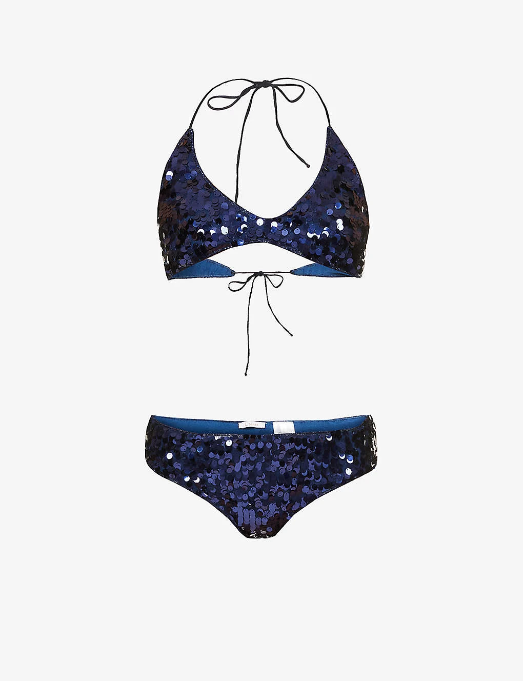 OSEREE Sequin-embellished Mid-rise Bikini Set 3 OSEREE Sequin-embellished Mid-rise Bikini Set