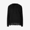 AllSaints Lee Lace-trim Organic Cotton-blend Hoody -Ress Clothing Shop R04134808 BLACK M