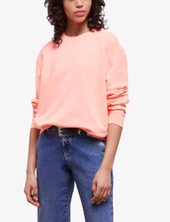 THE KOOPLES Embroidered-logo Crew-neck Cotton Sweatshirt -Ress Clothing Shop R04135412 ORA57 ALT02