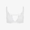 AGENT PROVOCATEUR Ozella PVC-trim Underwired Mesh Bra 1 AGENT PROVOCATEUR Ozella PVC-trim Underwired Mesh Bra -Ress Clothing Shop R04135461 WHITE M