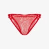 AGENT PROVOCATEUR Lorna Mid-rise Lace Briefs -Ress Clothing Shop R04135469 RED M