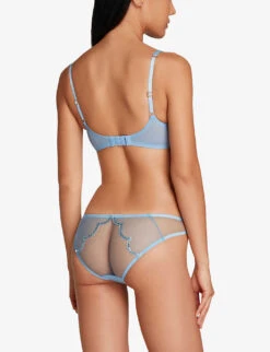 AGENT PROVOCATEUR Lorna Party Underwired Scalloped Tulle Bra 10 AGENT PROVOCATEUR Lorna Party Underwired Scalloped Tulle Bra -Ress Clothing Shop R04135477 BABYBLUEIRIDESCENT ALT03