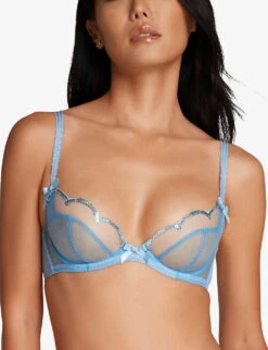 AGENT PROVOCATEUR Lorna Party Underwired Scalloped Tulle Bra 11 AGENT PROVOCATEUR Lorna Party Underwired Scalloped Tulle Bra -Ress Clothing Shop R04135477 BABYBLUEIRIDESCENT ALT04