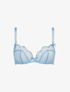 AGENT PROVOCATEUR Lorna Party Underwired Scalloped Tulle Bra