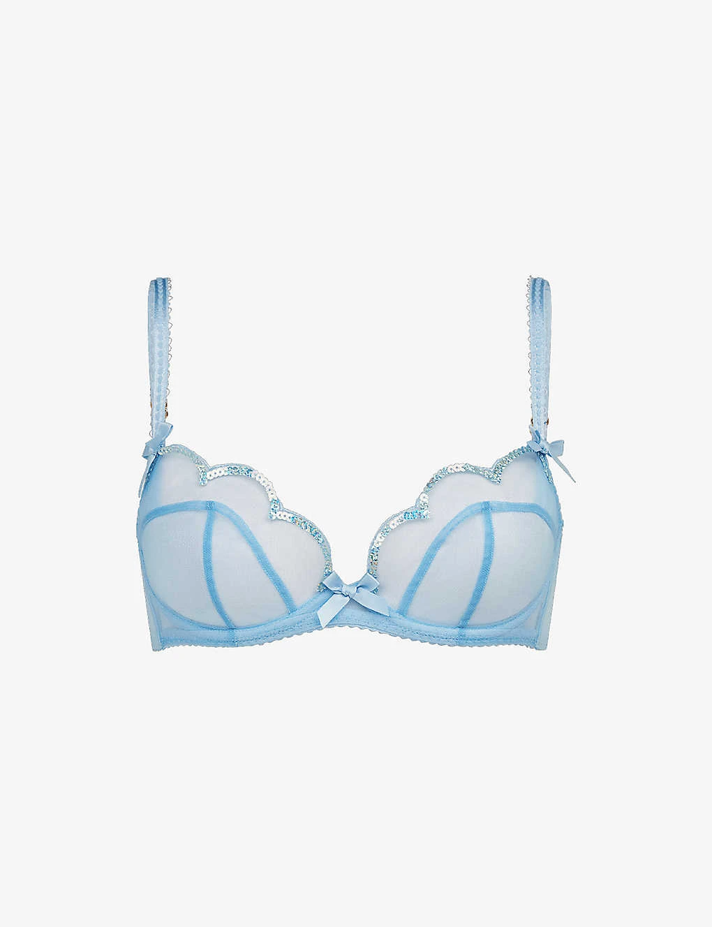 AGENT PROVOCATEUR Lorna Party Underwired Scalloped Tulle Bra 3 AGENT PROVOCATEUR Lorna Party Underwired Scalloped Tulle Bra