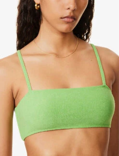 Faithfull The Brand Adara Scoop-neck Bikini Top -Ress Clothing Shop R04135587 KIWIFRUIT ALT04