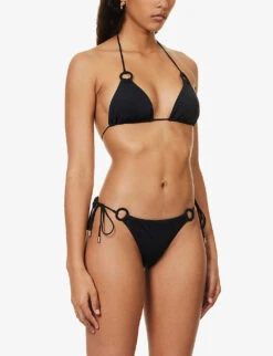 Zimmermann Ginger Ring Hoop-embellished Bikini -Ress Clothing Shop R04136573 NOIR ALT02