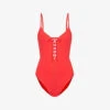 Melissa Odabash Nerano Lace-up Swimsuit -Ress Clothing Shop R04139928 RED M