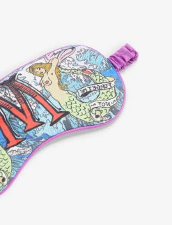 M For Mermaids Patterned Silk Sleep Mask 5 M For Mermaids Patterned Silk Sleep Mask -Ress Clothing Shop R04140694 MULTICOLOURED ALT01