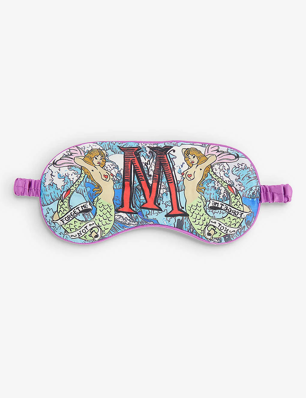 M For Mermaids Patterned Silk Sleep Mask 3 M For Mermaids Patterned Silk Sleep Mask