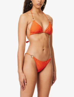 Morocco Ring-embellished Recycled Polyamide-blend Bikini Top 9 Morocco Ring-embellished Recycled Polyamide-blend Bikini Top -Ress Clothing Shop R04142187 REDRED ALT02