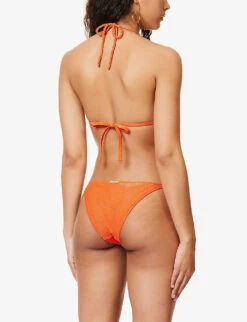 Morocco Ring-embellished Recycled Polyamide-blend Bikini Top 10 Morocco Ring-embellished Recycled Polyamide-blend Bikini Top -Ress Clothing Shop R04142187 REDRED ALT03