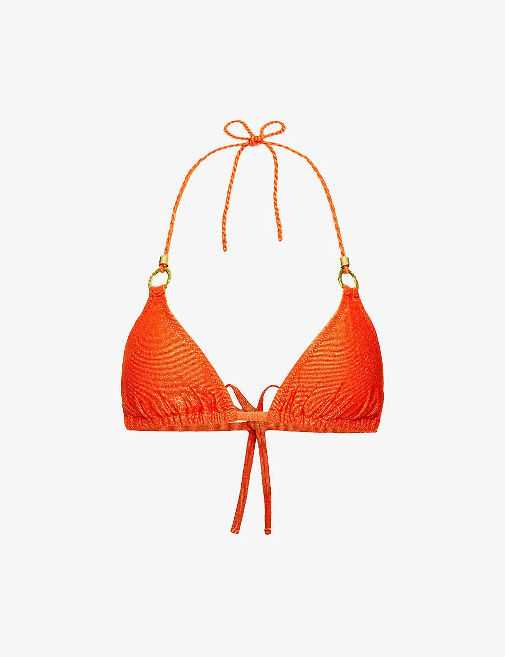 Morocco Ring-embellished Recycled Polyamide-blend Bikini Top 3 Morocco Ring-embellished Recycled Polyamide-blend Bikini Top