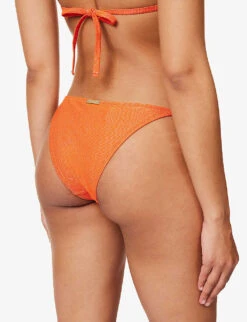 Morocco Mid-rise Recycled Polyamide-blend Bikini Bottoms -Ress Clothing Shop R04142188 REDRED ALT03