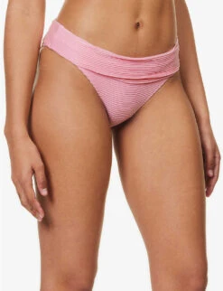 Sicily Fold-over Stretch-recycled Polyamide Bikini Bottom -Ress Clothing Shop R04142191 PNKPNK ALT02