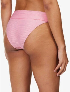 Sicily Fold-over Stretch-recycled Polyamide Bikini Bottom -Ress Clothing Shop R04142191 PNKPNK ALT03