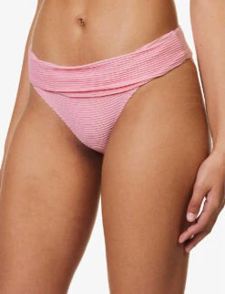 Sicily Fold-over Stretch-recycled Polyamide Bikini Bottom -Ress Clothing Shop R04142191 PNKPNK ALT04