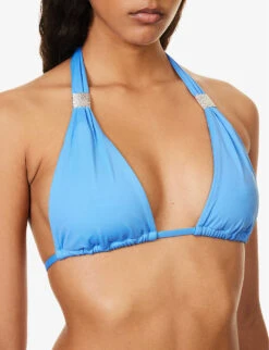 Siena Triangle Recycled Polyamide-blend Bikini Top 11 Siena Triangle Recycled Polyamide-blend Bikini Top -Ress Clothing Shop R04142209 BLUBLU ALT04