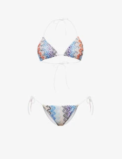 Missoni Zigzag-pattern Metallic Woven Bikini