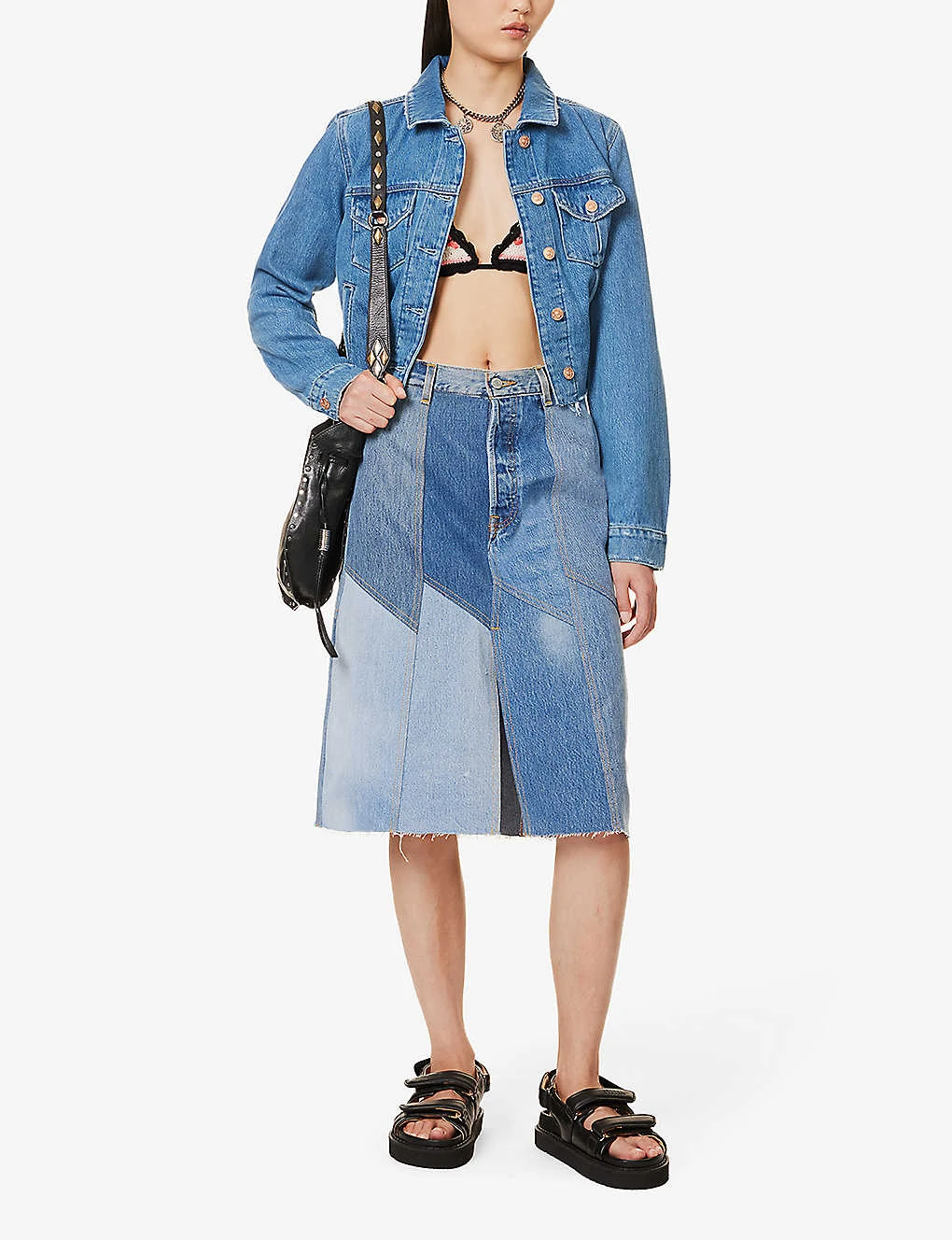 Paige Rowan Patch-pocket Cotton-blend Denim Jacket 4 Paige Rowan Patch-pocket Cotton-blend Denim Jacket - Image 2