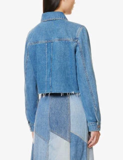 Paige Rowan Patch-pocket Cotton-blend Denim Jacket 10 Paige Rowan Patch-pocket Cotton-blend Denim Jacket -Ress Clothing Shop R04144093 MIDBLUECLEANWASH ALT03