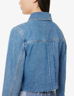 Paige Rowan Patch-pocket Cotton-blend Denim Jacket 11 Paige Rowan Patch-pocket Cotton-blend Denim Jacket -Ress Clothing Shop R04144093 MIDBLUECLEANWASH ALT04