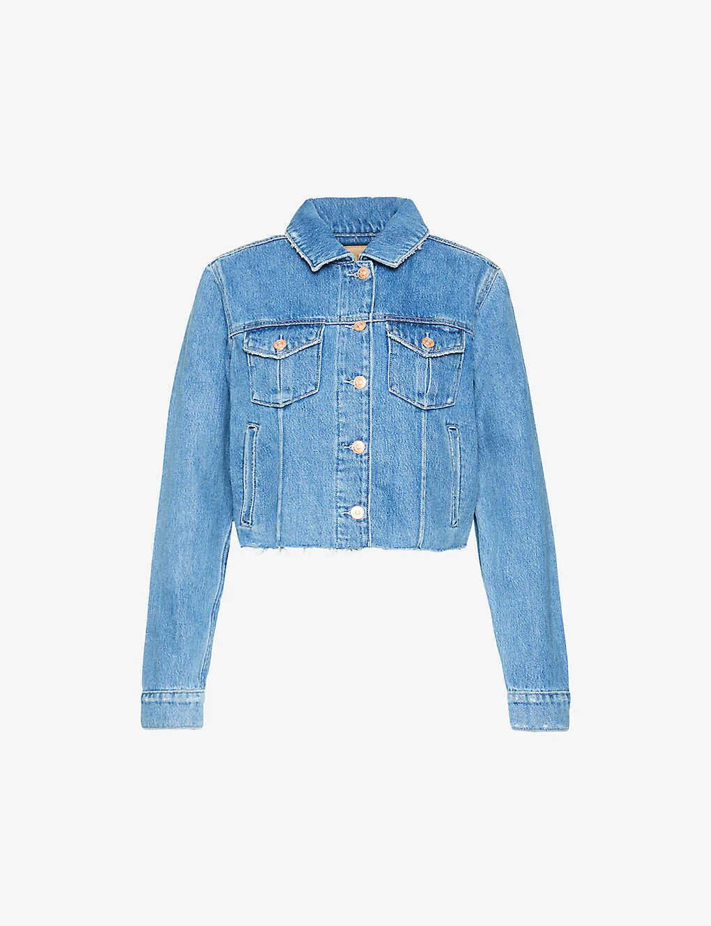 Paige Rowan Patch-pocket Cotton-blend Denim Jacket 3 Paige Rowan Patch-pocket Cotton-blend Denim Jacket