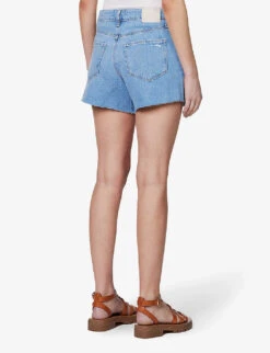 Paige Noella Raw-hem High-rise Denim Shorts -Ress Clothing Shop R04144149 BARCELONADISTRESSED ALT03