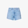 Paige Noella Raw-hem High-rise Denim Shorts -Ress Clothing Shop R04144149 BARCELONADISTRESSED M